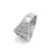 White Gold Watchband Design Men's Eagle CZ Ring