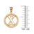 Yellow Gold "X" Initial in Rope Circle Pendant Necklace