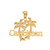 Yellow Gold Caribbean Palm Tree Pendant Necklace