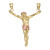 Yellow Gold Crossless Crucifix Pendant Necklace (Large)