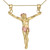 Yellow Gold Crossless Crucifix Pendant Necklace (Large)