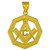 Yellow Gold Freemason Octagonal Masonic Bail Pendant Necklace