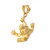 Yellow Gold Frog Pendant Necklace