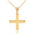 Yellow Gold Greek Cross Pendant Necklace