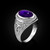 Sterling Silver Celtic Trinity Band Purple Amethyst Statement Ring
