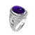 Sterling Silver Purple Amethyst February Cash Money Dollar Sign Birthstone Ring