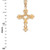 Gold Open Heart Cross Charm Pendant Necklace