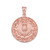 Rose Gold Scottish Thistle Medallion Pendant Necklace