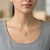Sterling Silver Tiny Maltese Cross Charm Necklace