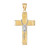 Two-Tone Gold Virgin Mary Latin Cross Rosary Pendant Necklace