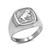 Silver Aries zodiac ring for men