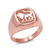 Leo zodiac ring in rose gold