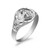 White Gold Virgo Satin DC Band Ladies Zodiac Ring