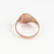 Rose Gold Cancer Satin DC Band Ladies Zodiac Ring