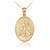 Gold Chinese "Eternity" Symbol Pendant Necklace