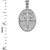 White Gold Chinese "Peace" Symbol Pendant Necklace