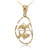 Gold Pisces Zodiac Sign DC Pendant Necklace