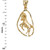 Gold Aries Zodiac Sign DC Pendant Necklace