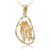 Gold Gemini Zodiac Sign DC Pendant Necklace