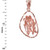 Rose Gold Gemini Zodiac Sign DC Pendant Necklace