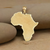 Gold Africa Map Pendant