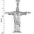 Sterling Silver Jesus Christ The Redeemer Cross Brazil Rio Statue Pendant