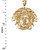 Yellow Gold Medusa Charm Necklace