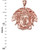 Rose Gold Medusa Charm Necklace