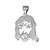 White Gold  Jesus Face DC Charm Necklace