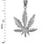 White Gold Marijuana Weed DC Pendant