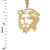 Yellow Gold Jesus Face DC Pendant (S/L) Yellow Gold Jesus Face DC Pendant (S/L)