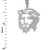 Sterling Silver Jesus Face DC Pendant (S/L)