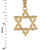 Yellow Gold Star of David Reversible Pendant