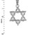 Sterling Silver Jewish Star of David Reversible Pendant