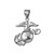 White Gold Marines Corps USMC Pendant (S/L)