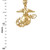 Yellow Gold Marines Corps Womens Charm Necklace