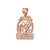 Rose Gold Open Design Aquarius Zodiac Charm Necklace