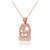 Rose Gold Open Design Aries Zodiac Charm Necklace