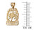 Yellow Gold Open Design Taurus Zodiac Charm Necklace