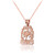 Rose Gold Open Design Taurus Zodiac Charm Necklace