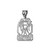 White Gold Open Design Gemini Zodiac Charm Necklace