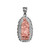 Two-Tone White & Rose Gold Virgin Mary DC Pendant Necklace