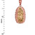 Two-Tone Rose & Yellow Gold  Virgin Mary DC Pendant Necklace