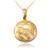 Yellow Gold Soccer Ball Pendant Necklace