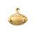 Yellow Gold Satin DC American Football Pendant Necklace