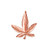 Rose Gold Marijuana Leaf Cannabis DC Charm Necklace