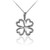 Sterling Silver Tiny Irish Shamrock Clover DC Charm Necklace