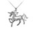 Sterling Silver Unicorn DC Charm Necklace