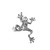 White Gold Frog DC Charm Necklace