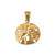 Yellow Gold Sand Dollar DC Charm Necklace